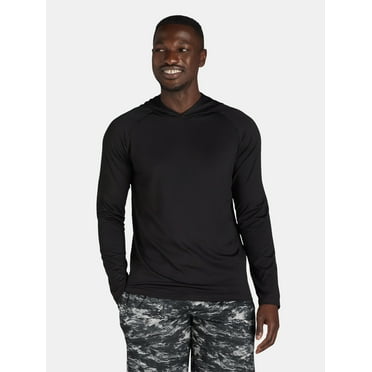 George Men’s & Big Men's Hooded Long Sleeve Sun Shirt with UPF50 , Sizes S-3XL