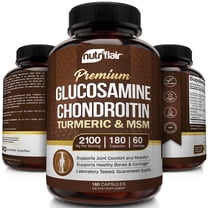 NutriFlair Glucosamine Chondroitin MSM Supplement Joint Health Support Supplements 180 Capsules
