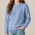 thumbnail image 6 of Vmberlty Toddler Boys Sweaters Kids Solid Color Long Sleeve Crew Neck Knitted Sweaters Soft Warm Basic Pullover Casual Daily Outdoor Children Clothing, 6 of 8