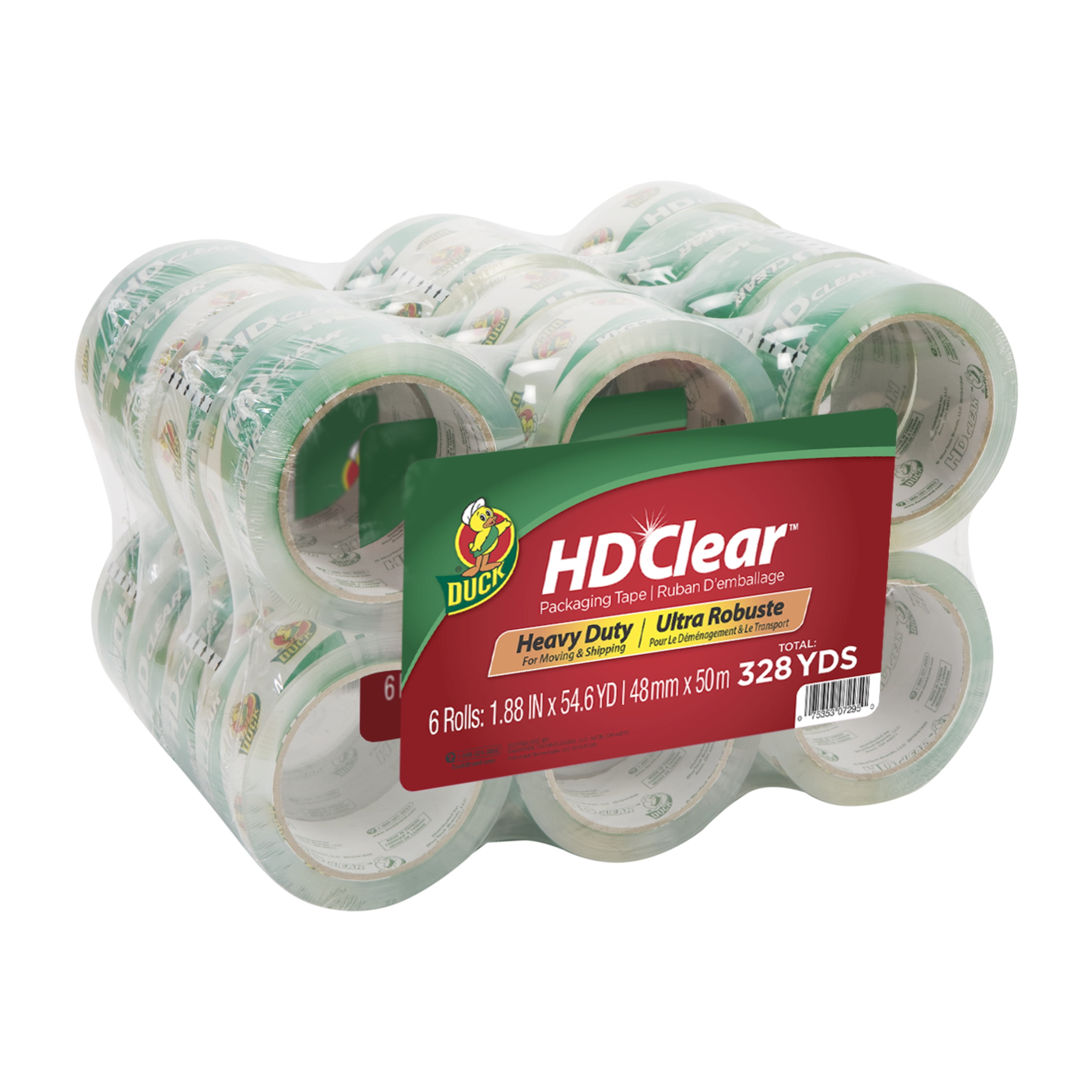 1.88 Inch x 109.3 Yard, - 1 2 Rolls HD Clear Heavy Duty Packing Tape Refill 299010 