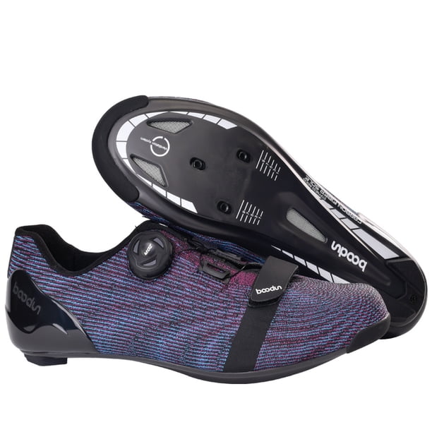 Zapatos deportivos Zapatos de bicicleta de carretera para hombre con parte inferior de fibra de carbono, zapatos de ciclismo profesionales para hombres, ultraligeros, transpirables, antideslizant