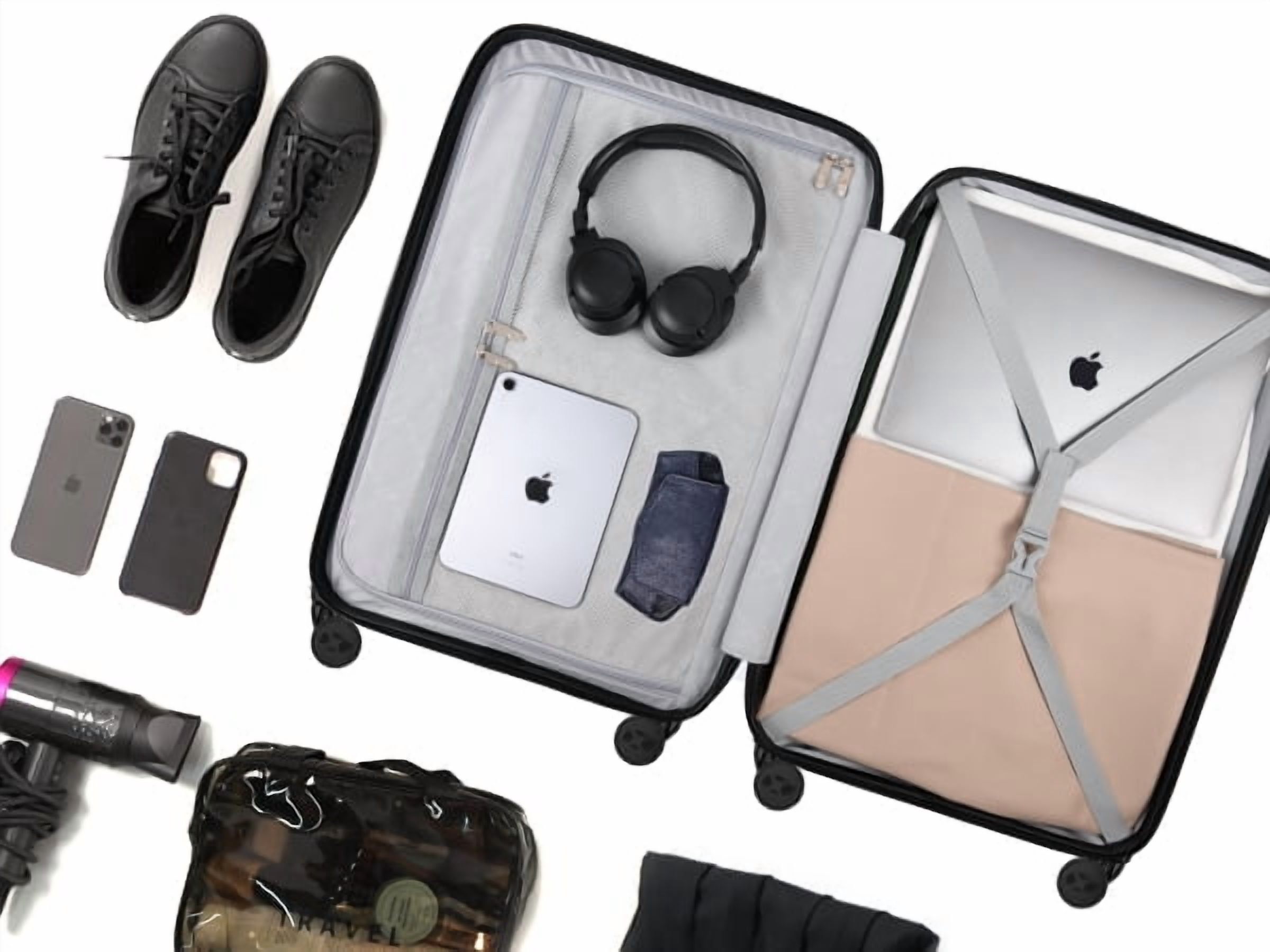 MGOB 3 Piece Luggage Sets, Hardside Suitcase Sets with 360° Spinner Wheels, Lightweight PC Luggage Inside TSA Lock Design for Family Travel Luggage Set