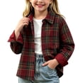 thumbnail image 5 of BLVB Toddler Baby Boys Girls Long Sleeve Button down Shirts Classic Collared Lightweight Jackets Kids Fall Clothes(Wine,0-1Years), 5 of 7