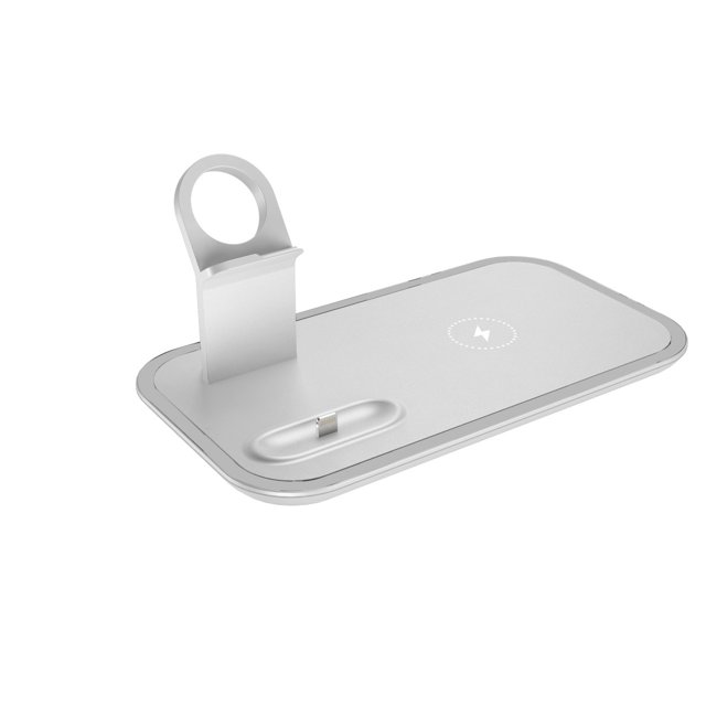 Cargador inalámbrico, estación de carga inalámbrica 3 en 1 CHELUXS, cargador inalámbrico rápido para iPhone 14/13/12/11/Pro/Max/XS/XR/X/8/Plus, Apple Watch 7/6/5/4/3/2/SE, AirPods 3/2/Pro