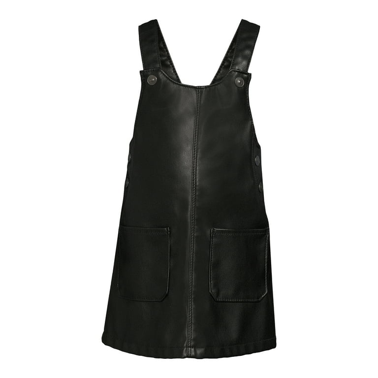 Black overall dress kids cheap