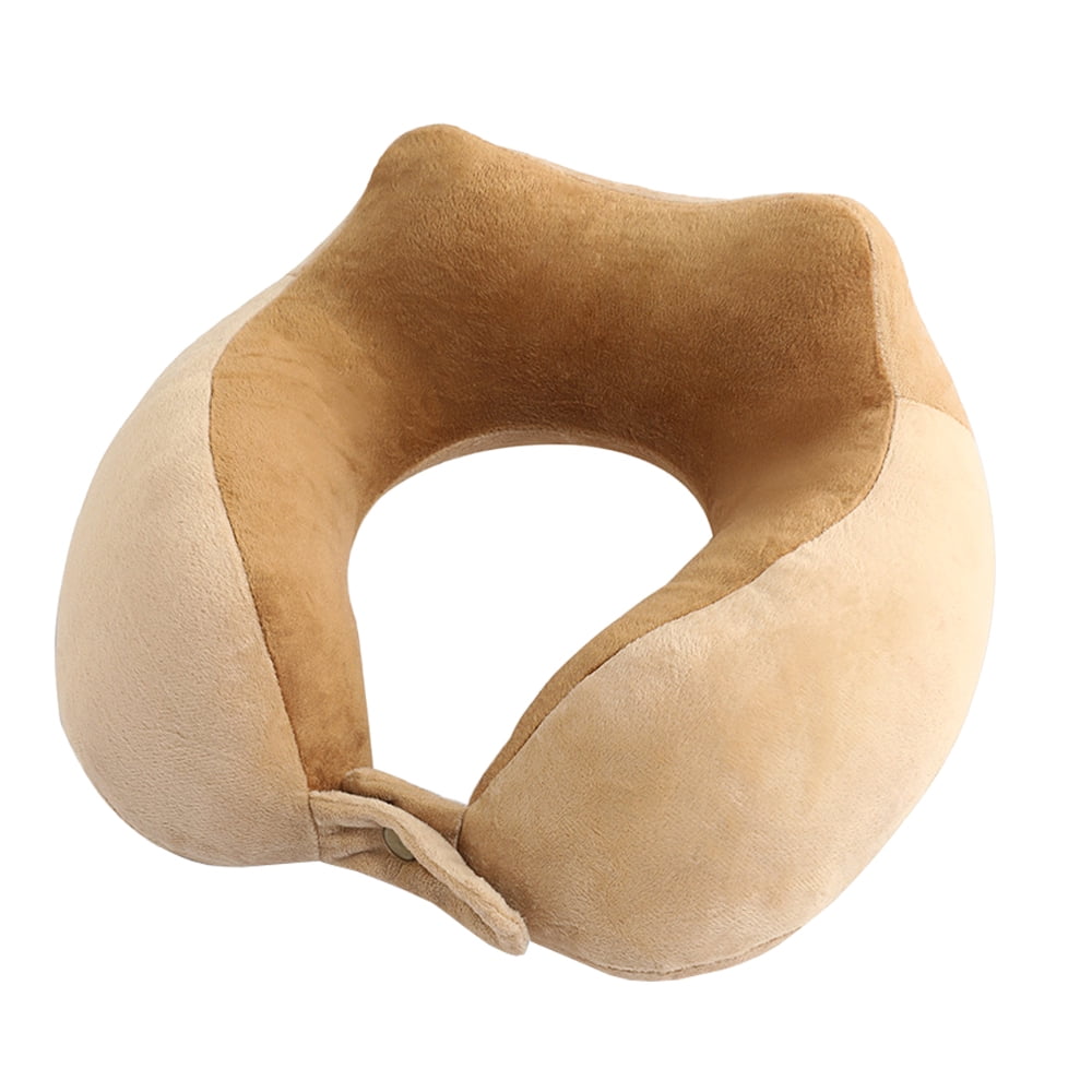 Travel Pillow for Kids and Adults, Cute Animal Memory Foam Neck Pillow with Soft Fleece Cover