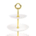 thumbnail image 1 of Soporte de pastel de tres capas Banquete de boda que sirve mesa de postres Platos de frutas dulces JShteea Libre de BPA, 1 of 6
