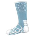 thumbnail image 1 of Brybelly SSOC-002L Basketball Compression Socks, Light Blue & White - Large, 1 of 6