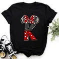 thumbnail image 3 of 2024 Marca Disney Ropa para niños Minnie Mouse Rojo Negro Letras AZ Estampado Niñas Niños Algodón Camiseta Negro Y2k Tops Camisetas para bebés, 3 of 5
