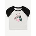 thumbnail image 4 of Justice Girls Short Sleeve Raglan Tee, Sizes XS - XLP, 4 of 7
