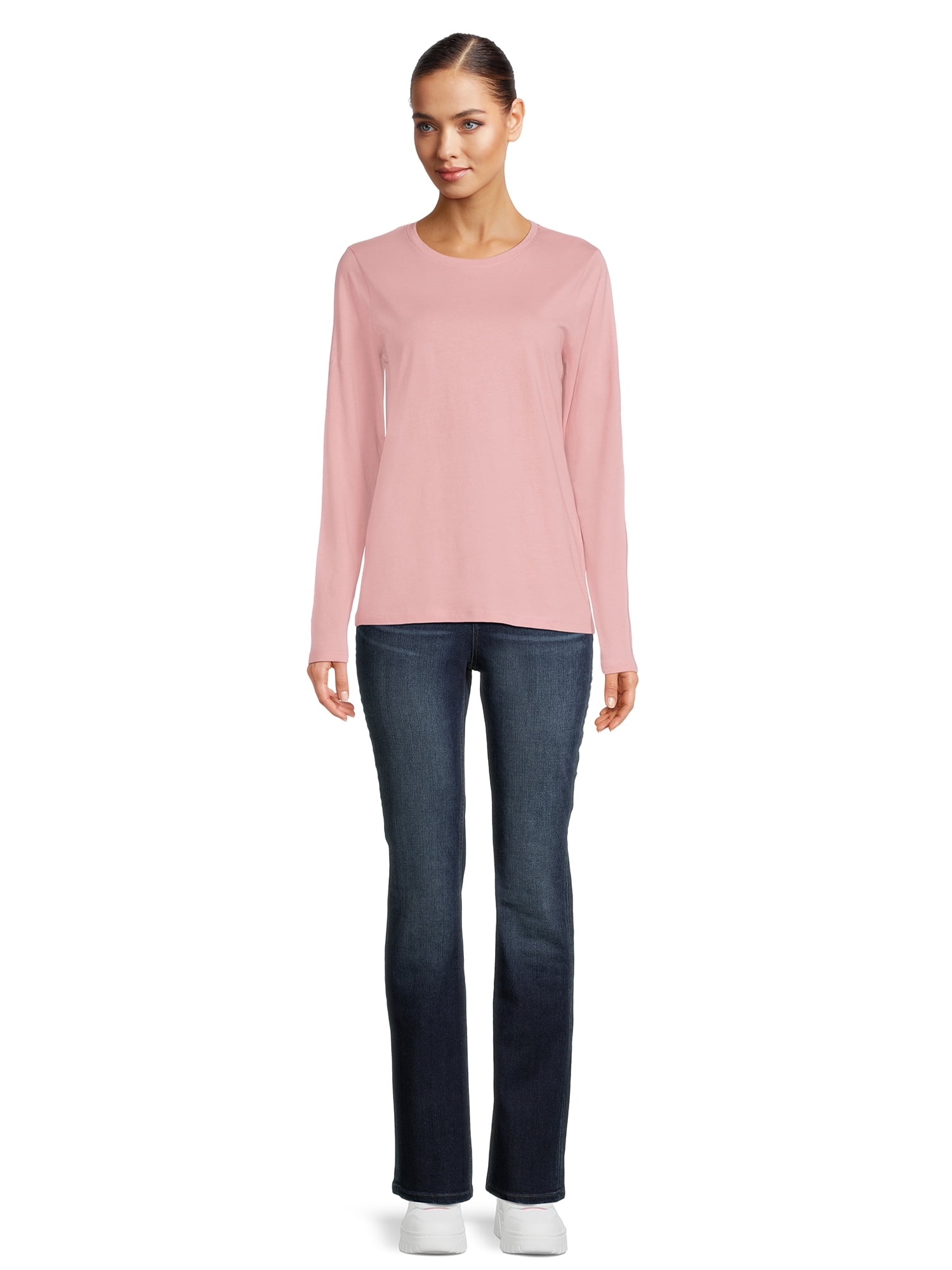 Time and Tru Women's Long Sleeve T-Shirt (3 Pack)