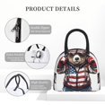 thumbnail image 4 of Disketp Patriotic Boxing Bear Art Bolsa Térmica para Almuerzo, Lonchera con Abertura Amplia y Gran Capacidad, Organizador Reutilizable para Mujeres, Hombres y Adultos, 4 of 6