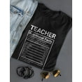 thumbnail image 6 of Tstars Men's Teacher T-Shirt - Back to School Apparel - Educational & Humorous Teacher Nutritional Facts Design - Perfect Teacher Appreciation Gift - Fun Teaching Themed - Ideal for School Year Start, 6 of 7