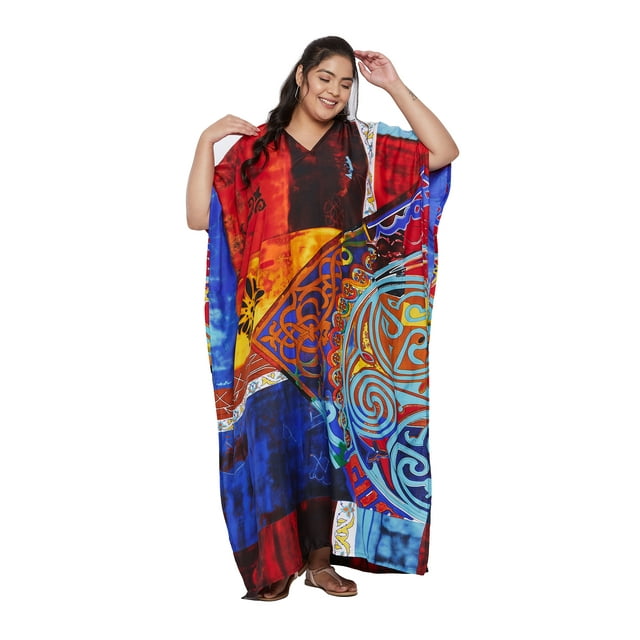 Caftans Longs pour Femmes Grande Taille Robe Caftan Robe de Soirée Fête Été Plage Robe d'Été Manches Kimono Longues Robes Décontractées en Ligne