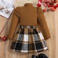 thumbnail image 5 of Vdoaml Girls Puff Sleeve Turtleneck Top Skort Set Kids Fall Winter 2 Piece Outfit Children Casual Dressy Clothing 5-6 Years Brown, 5 of 5