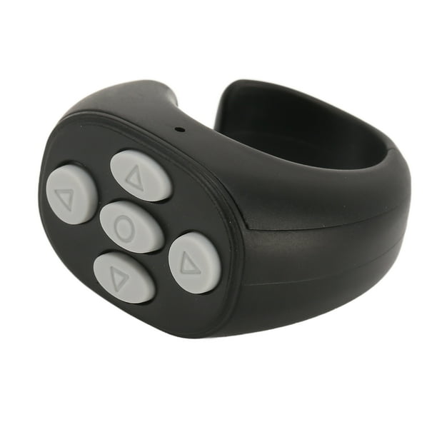 M Buder Control Remoto Bluetooth Multifunción Diseño Anillo Obturador Inalámbrico para Selfies Fotos y Videos Compatible con Teléfonos Inteligentes Color Negro (3.2 cm / 1.25 inches)