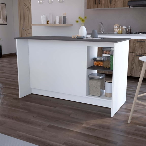 FM FURNITURE Mercury Kitchen Island Multi-Color Engineered Wood