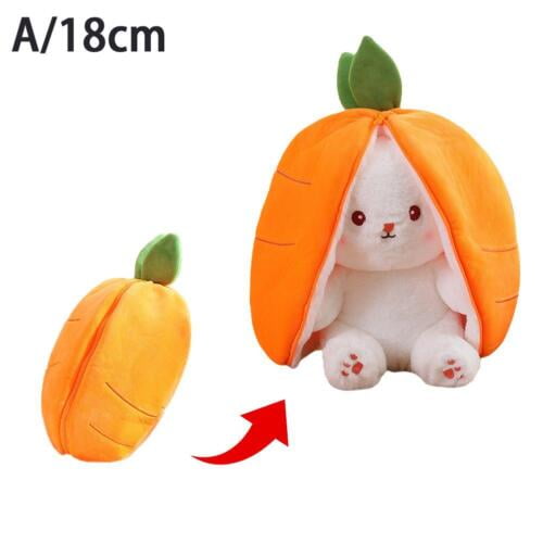 Transformable Strawberry Carrot Rabbit Plush Toy Stuffed Rabbit , ; Carrot 18cm
