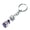 Purple - Style4, variant on Glass Wish Bottle Keychain, Wish Drift Bottle w/ Dried Flower Pendant Charms Key Ring - Light Green