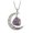 Multicolor Size O6, variant on Pearl Necklace, EDHITNR Fashion Conch Paper Card Alloy Pendant Necklace, 36mm Rose Quartz Silver Gold Chain All-Match Jewelry for Dating Wedding Party