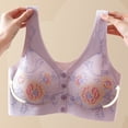 thumbnail image 3 of Women's Front Closure Posture Bra Women's Wireless Bra, Full Coverage Back Support Size Bras Available, Front Close(Purple,L), 3 of 4