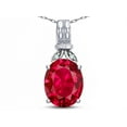 thumbnail image 2 of Star K � Oval 10x8 Created Ruby Fashion Pendant Necklace, 2 of 9