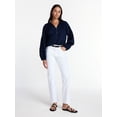 thumbnail image 3 of Time and Tru Women's Lace Insert Popover Full Sleeve Top, Sizes XS - XXXL, 3 of 6