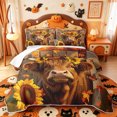 thumbnail image 2 of Manfei Classic Halloween Pumpkin Lantern Quilt Full,Thanksgiving Pattern Full Bedspread Sets,3pcs,1 Coverlet and 2 Pillowcases, 2 of 7