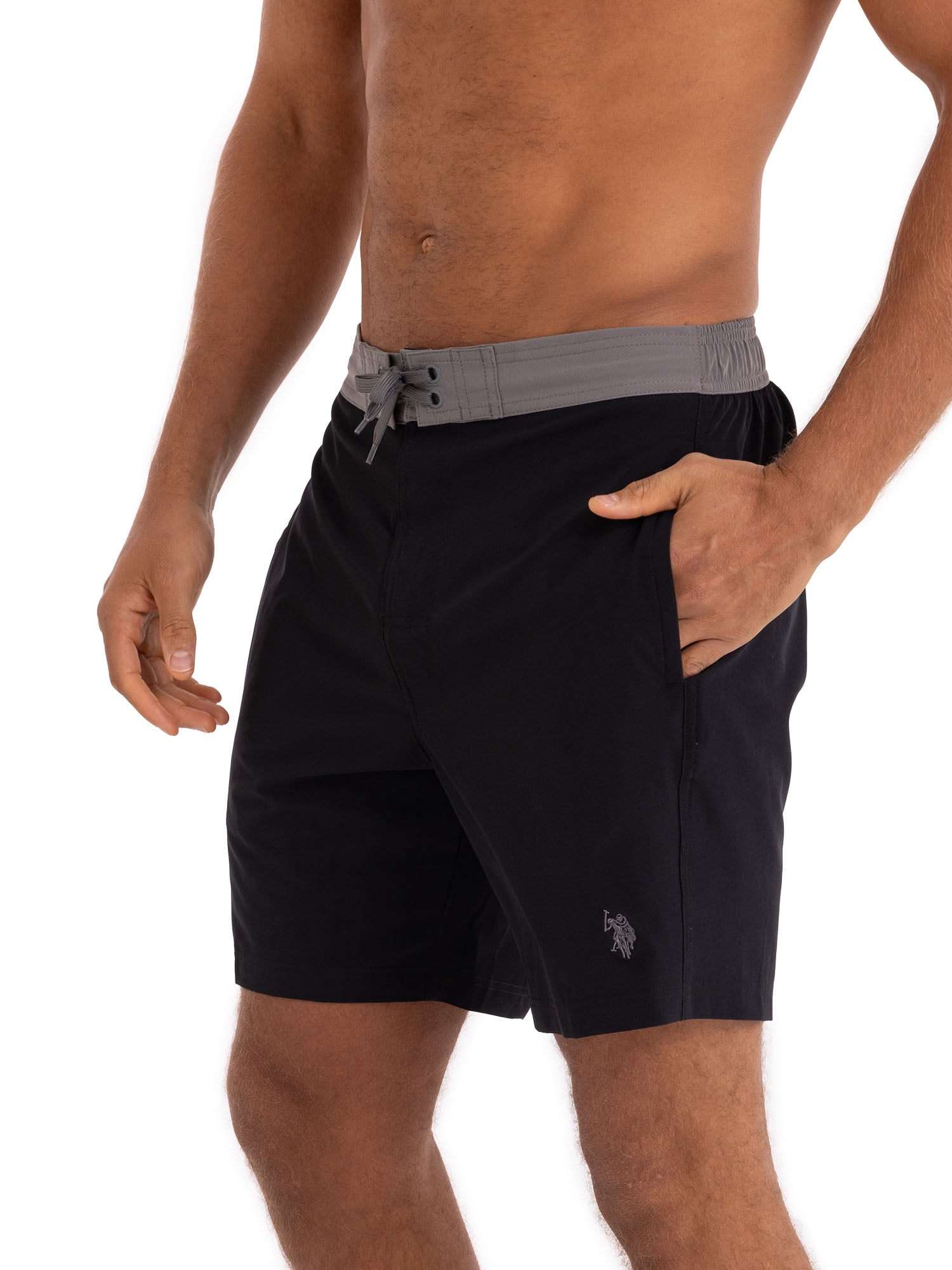 U.S. Polo Assn. Men's & Big Men's E-Board Swim Shorts with UPF50+, 7" Inseam, Sizes S-3XL