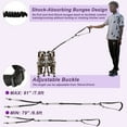 thumbnail image 4 of Correa para perros manos libres Unique Bargains sin tirones, correa elástica para dos perros grandes de hasta 330 lb, 6.6-7.6FT de largo, negro y gris, 4 of 7