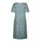 thumbnail image 4 of estampados Vestidos de verano Vestidos midi con cuello redondo plisados impresos Básicos Clásicos al aire libre Diario Manga corta Vestidos sueltos Azul claro / M, 4 of 5