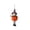 A, variant on huayou Jack O Lantern Witch Pumpkin Hanging Ornament, 7.87 Inch Glitter Pumpkin Figure for Indoor Wall Window Halloween Party Decor