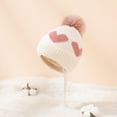 thumbnail image 5 of Baby Girls Winter Hat Toddler Beanie Cold Weather Warm Pompom Hat, 5 of 7