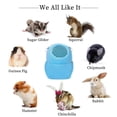 thumbnail image 4 of Bolsa transportadora para mascotas, bolsos de viaje portátiles con correas de nailon, bolsa pequeña para mascotas para hámster, rata, erizo, conejo (S, azul), 4 of 5