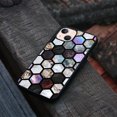 thumbnail image 4 of FINCIBO Soft Rubber Protector Cover Case for Apple iPhone 13 6.1" 2021 (NOT FIT Apple iPhone 13 mini 5.4" 2021/iPhone 13 Pro 6.1" 2021/iPhone 13 Pro Max 6.7" 2021), Mix Marble Tiles Black BG, 4 of 5