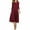 Red, variant on Deago Women's Casual Dresses 3/4 Sleeve Round Neck A-line and Flare Midi Long Dress For Spring Summer Fall (Red, L)