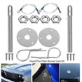 thumbnail image 2 of Universal Mount Bonnet Hood Pin Lock Latch Kit Racing Sport Car Alloy, 2 of 5