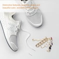 thumbnail image 4 of FRCOLOR Shoelace Buckles 4Pcs Creative Alloy Shoes Lace Decor Shoelace Decoration (Assorted Color),1.77"X0.47"X0.39", 4 of 5