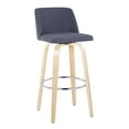 thumbnail image 4 of Toriano 30" Fixed-Height Bar Stool, Bar Chairs, Swivel Bar Stools, Bar Stools Set of 2, 4 of 6