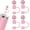 Pink, variant on Straw Topper for Stanley Cup 5 Pack Bling Cute 10mm Straw Cover Cap for Stanley 30&40 Oz Tumblers