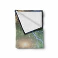 thumbnail image 2 of Fantasy Soft Flannel Fleece Blanket, Different Sky Celestial Events with an Eagle Thunderstorm Clouds Outer Space Image, Cozy Plush for Indoor and Outdoor Use, 60" x 80", Multicolor, by Ambesonne, 2 of 6