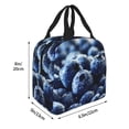 thumbnail image 4 of Kdxio Blueberry Print Insulated Lunch Bag,Reusable Tote Lunch Box for Women Men,Leakproof Cooler Lunch Bags for Work Office Travel Picnic, 4 of 6