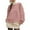 Pink, variant on breaise Women Sweatshirt Casual Long Sleeve Cropped Shirt Oversize Crewneck Solid Pullover Tee Spring Holiday T-Shirt Blue,S