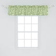 thumbnail image 2 of Ambesonne Green Window Valance, Curly Ornate Leaf Damask, 42" x 12", Pale Green Fern Green, 2 of 3