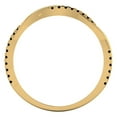 thumbnail image 5 of 0.16 ctw Wedding Band for Women - 14K Yellow Gold Natural Onyx Stackable Eternity Ring, 5 of 6