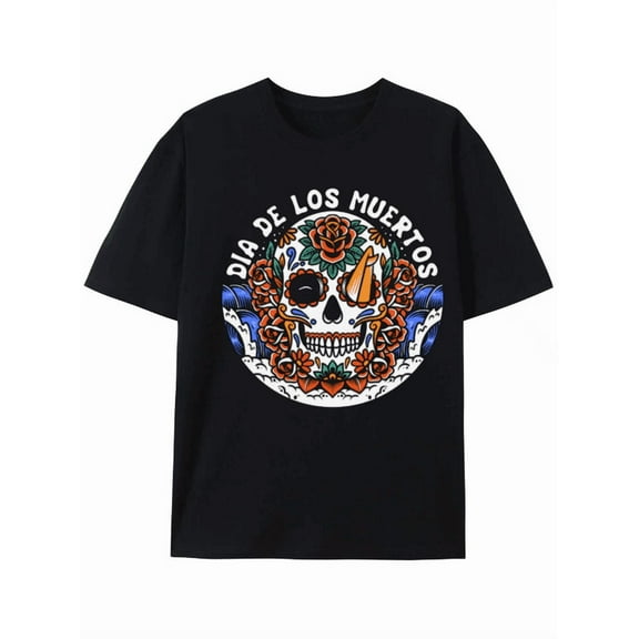 Day of the Dead Sugar Skull Graphic Tee