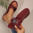 thumbnail image 2 of Orthopedic Wedge Sandals for Women Dressy Summer Comfortable Sandals Casual Slip on Platform Fashion Shoes Ladies Beach Outdoor Slides Slippers, 36, 2 of 5