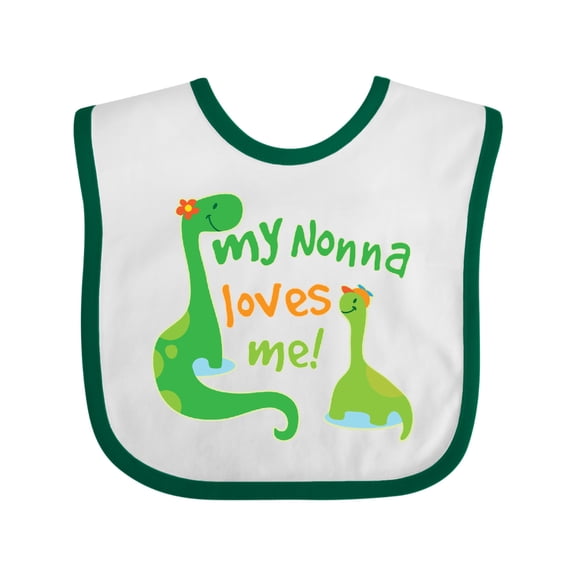 Inktastic My Nonna Loves Me Grandson Boys Baby Bib