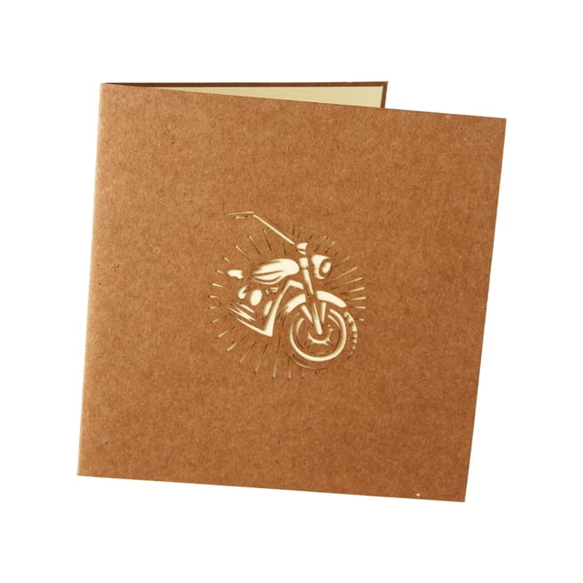 Tarjeta de felicitación del día , tarjeta de felicitación 3D, tarjeta del día de San Valentín, tarjeta de felicitación de motocicleta genial