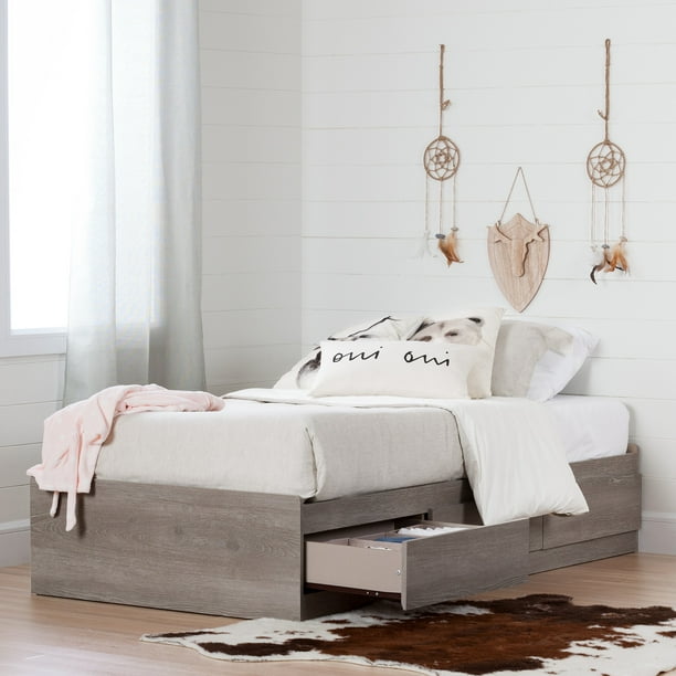 South Shore Twin Storage Bed with 3 Drawers (39''), Multiple Finishes